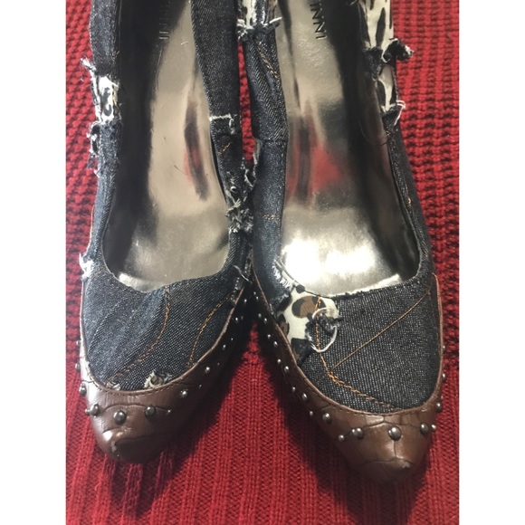 Bertinni denim and print heels size 11 - Picture 2 of 13
